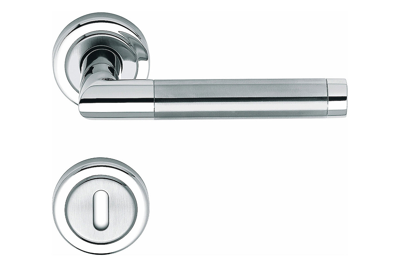 Ensemble de poignée de porte sur rosace Cecil, acier inoxydable, carré de 8 mm, clé L Acheter