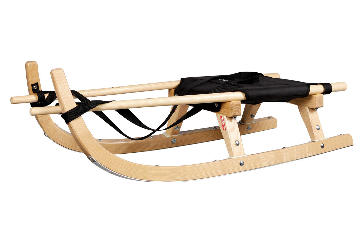 Kathrein Tourenrodel Jugend 105 cm, schwarz, mit Polstersitz, inkl. Zugband