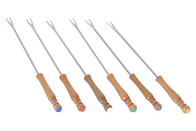 Image of Fleischfondue-Gabel mit Holzgriff 6 Stk. bei JUMBO