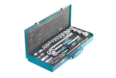 Image of Technocraft Steckschlüsselsatz 1/4 + 1/2, 53-teilig bei JUMBO
