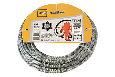 Image of Drahtseil Stahl 4 mm bei JUMBO