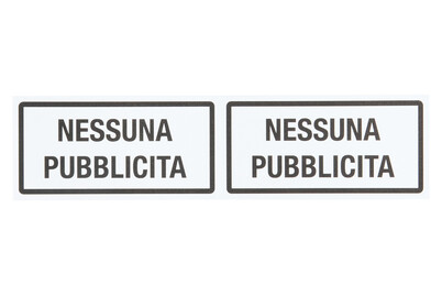Image of Schild nessuna pubblicita bei JUMBO