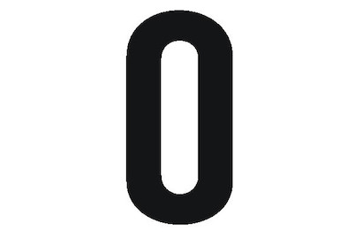 Image of Folienbuchstabe Nr. 0 95 mm schwarz bei JUMBO