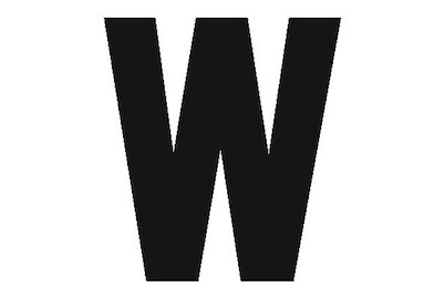 Image of Folienbuchstabe W 95 mm schwarz bei JUMBO