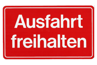 Image of Schild Ausfahrt freihalten