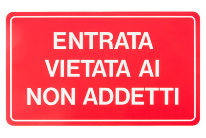 Image of Schild Entrata vietata ai non... bei JUMBO