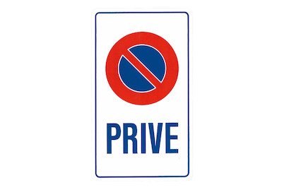 Image of Schild Privée + Symbol 330x190x1 mm