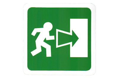 Image of Schild Notausgang rechts bei JUMBO