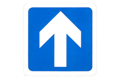 Image of Schild Pfeil blau gerade bei JUMBO