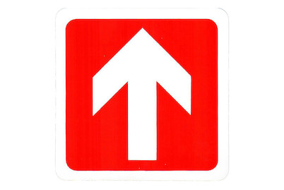 Image of Schild Pfeil rot/gerade bei JUMBO