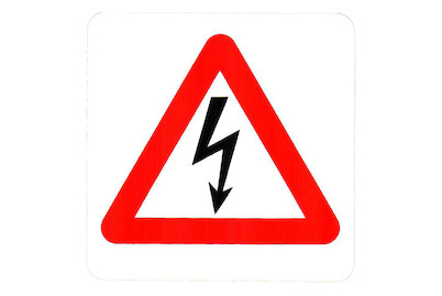 Image of Schild Gefahr-Elektrizität bei JUMBO