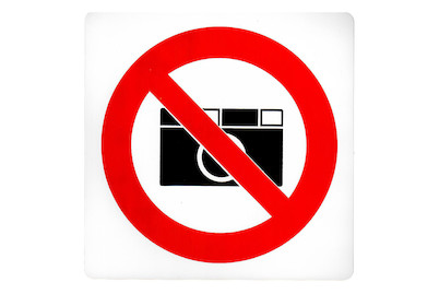 Image of Schild Fotografieren verboten bei JUMBO