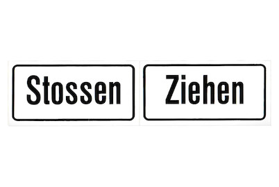 Image of Schild Stossen/Ziehen 200x50x0.4 mm bei JUMBO