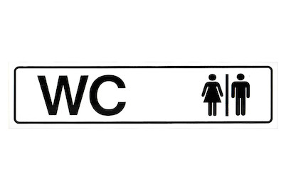 Image of Schild WC + Symbol 200x50x0.4 mm bei JUMBO