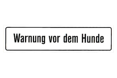 Image of Schild Warnung vor dem Hunde bei JUMBO