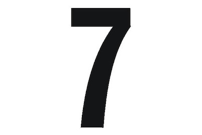 Image of Folienbuchstabe Nr. 7 60 mm schwarz bei JUMBO