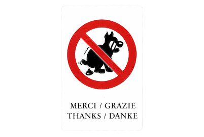 Image of Schild Keine Hundetoilette bei JUMBO