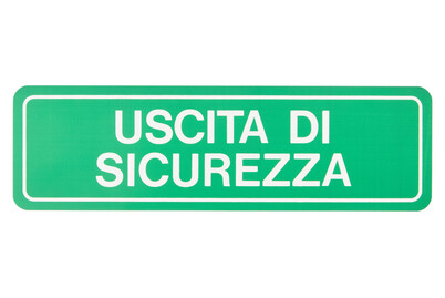 Image of Schild Uscita di sicurezza bei JUMBO