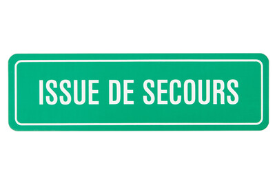 Image of Schild Issue de secours 330x95x1 mm bei JUMBO