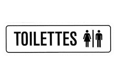 Image of Schild Toilettes + Symbol 330x95x1 mm bei JUMBO