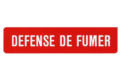 Image of Schild Défense de fumer + Symbol