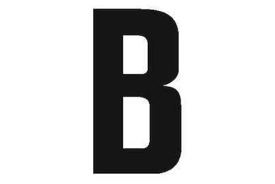 Image of Folienbuchstabe B 60 mm schwarz bei JUMBO
