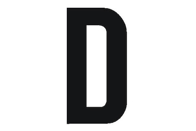 Image of Folienbuchstabe D 60 mm schwarz bei JUMBO