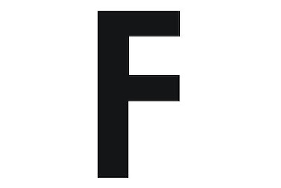 Image of Folienbuchstabe F 60 mm schwarz bei JUMBO