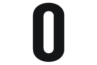 Image of Folienbuchstabe O 60 mm schwarz bei JUMBO