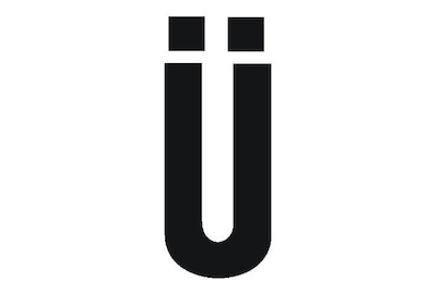 Image of Folienbuchstabe Ü 60 mm schwarz bei JUMBO