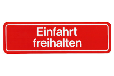 Image of Schild Einfahrt freihalten bei JUMBO