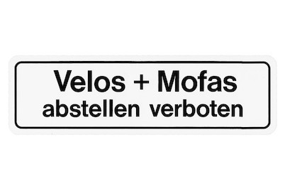 Image of Schild Velos + Mofas abstellen bei JUMBO
