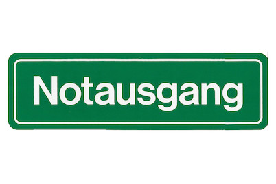 Image of Schild Notausgang 330x95x1 mm bei JUMBO