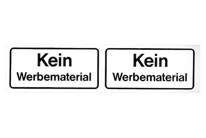 Image of Schild Kein Werbematerial bei JUMBO