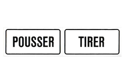 Image of Schild pousser/tirer 200x50x0.4 mm bei JUMBO