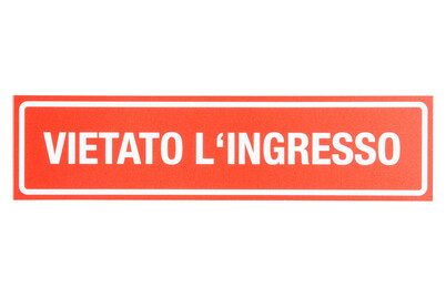Image of Schild Vietato l'ingresso bei JUMBO