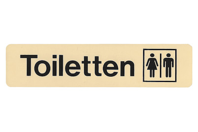 Image of Schild Toiletten + Symbol 245x58x1 mm bei JUMBO