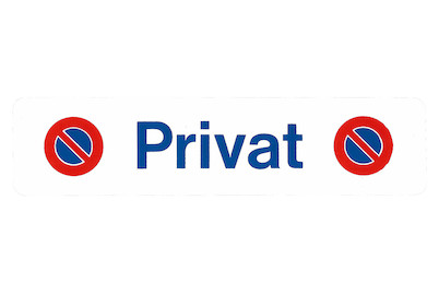 Image of Schild Privat + Symbol 245x58x1 mm bei JUMBO