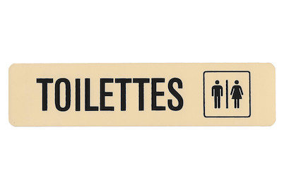 Image of Schild Toilettes + Symbol 245x58x1 mm