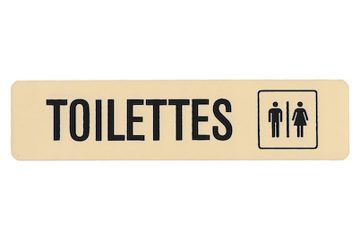 Image of Schild Toilettes + Symbol 245x58x1 mm bei JUMBO