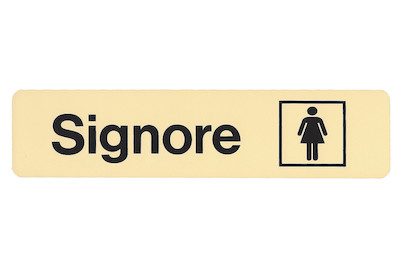 Image of Schild Signore + Symbol 245x58x1 mm bei JUMBO