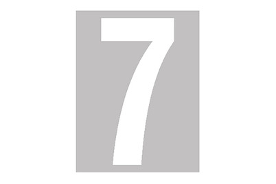 Image of Folienbuchstabe Nr. 7 30 mm weiss bei JUMBO