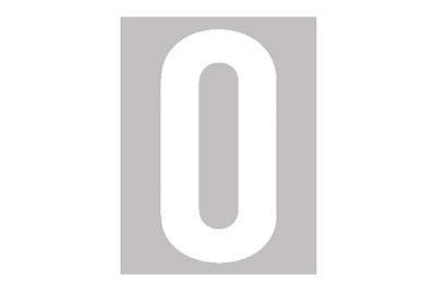 Image of Folienbuchstabe Nr. 0 30 mm weiss bei JUMBO