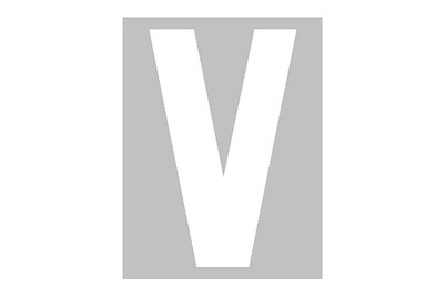 Image of Folienbuchstabe V 30 mm weiss bei JUMBO