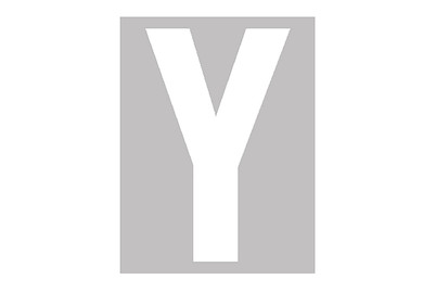 Image of Folienbuchstabe Y 30 mm weiss bei JUMBO