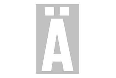 Image of Folienbuchstabe Ä 60 mm weiss bei JUMBO