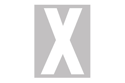 Image of Folienbuchstabe x 60 mm weiss bei JUMBO