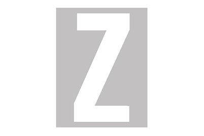 Image of Folienbuchstabe Z 60 mm weiss bei JUMBO