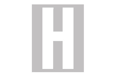 Image of Folienbuchstabe H 95 mm weiss bei JUMBO