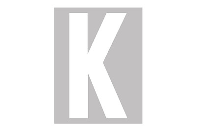 Image of Folienbuchstabe K 95 mm weiss bei JUMBO